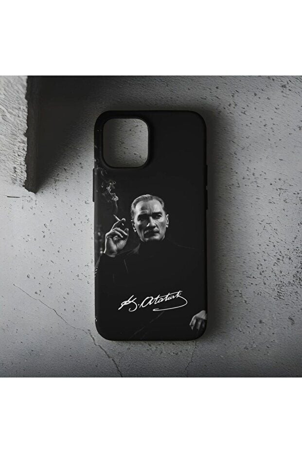 iPhone 11 Pro Max Uyumlu Atatürk Anı Premium İçi Kadife Lansman Telefon Kılıfı