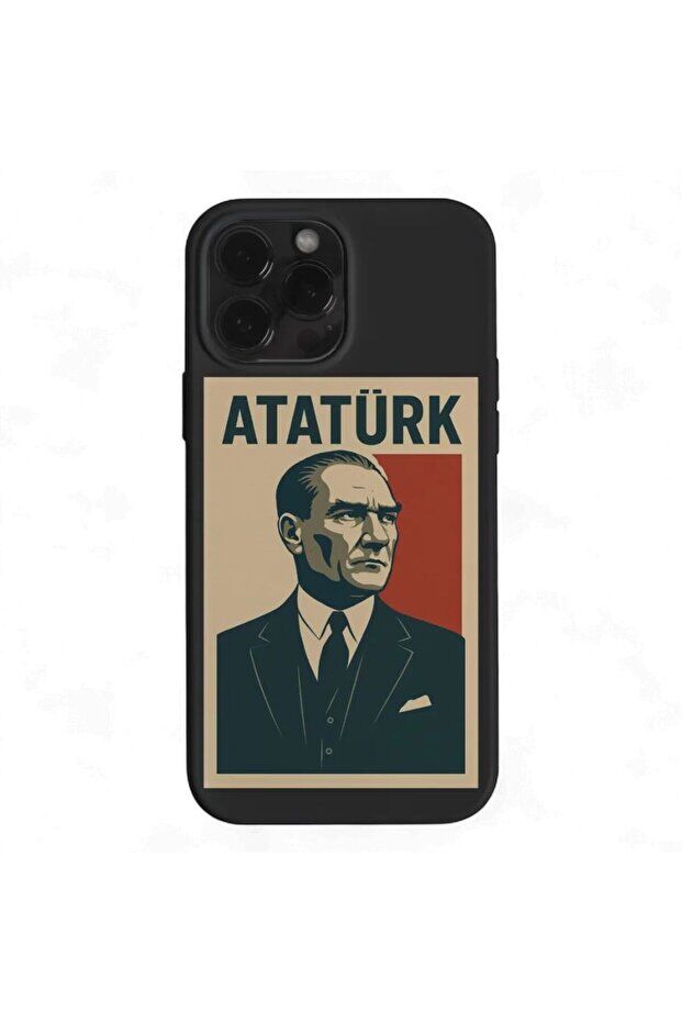 iPhone 13 Uyumlu Atatürk Anı Premium İçi Kadife Lansman Telefon Kılıfı