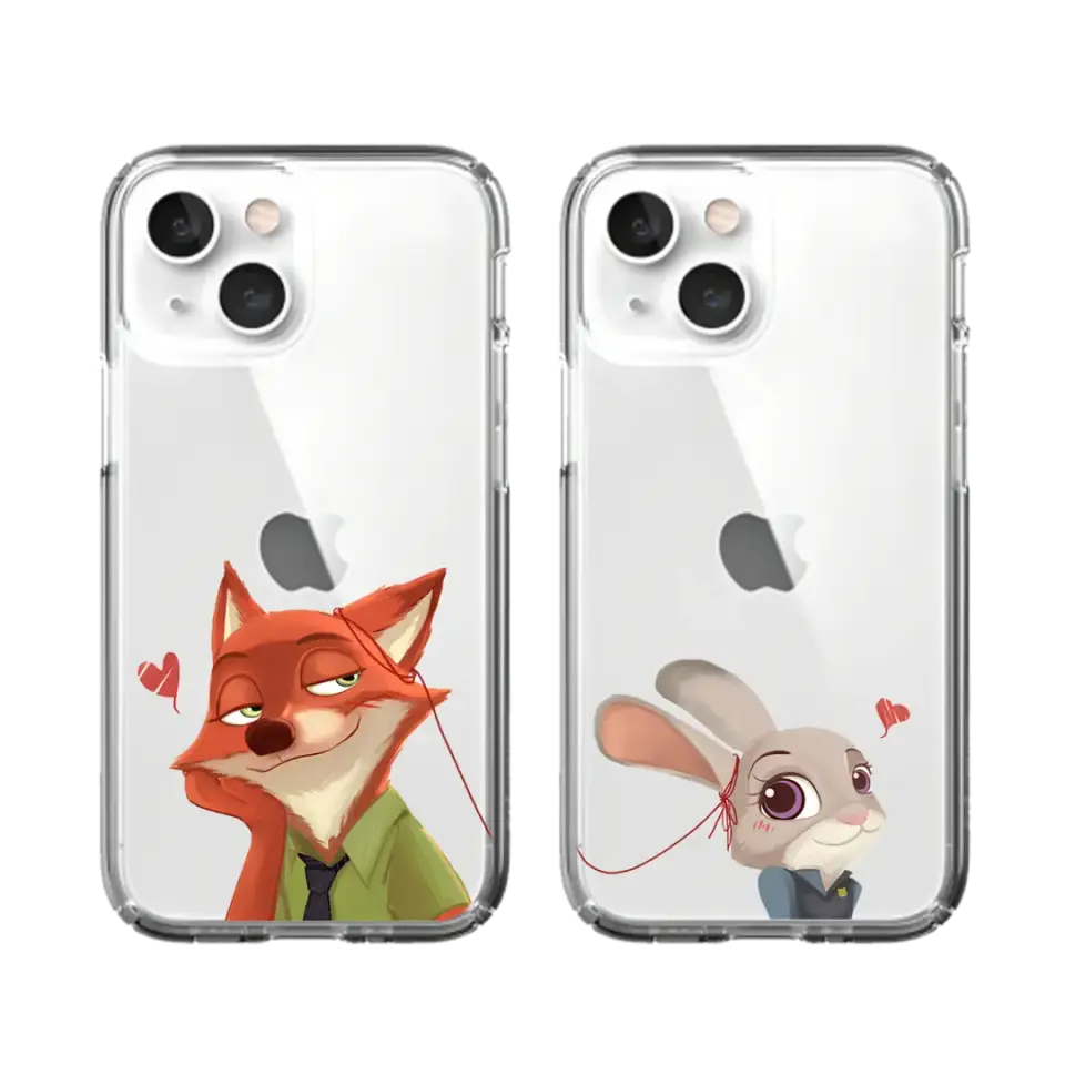 Nick ve Judy Couple Şeffaf Kılıf