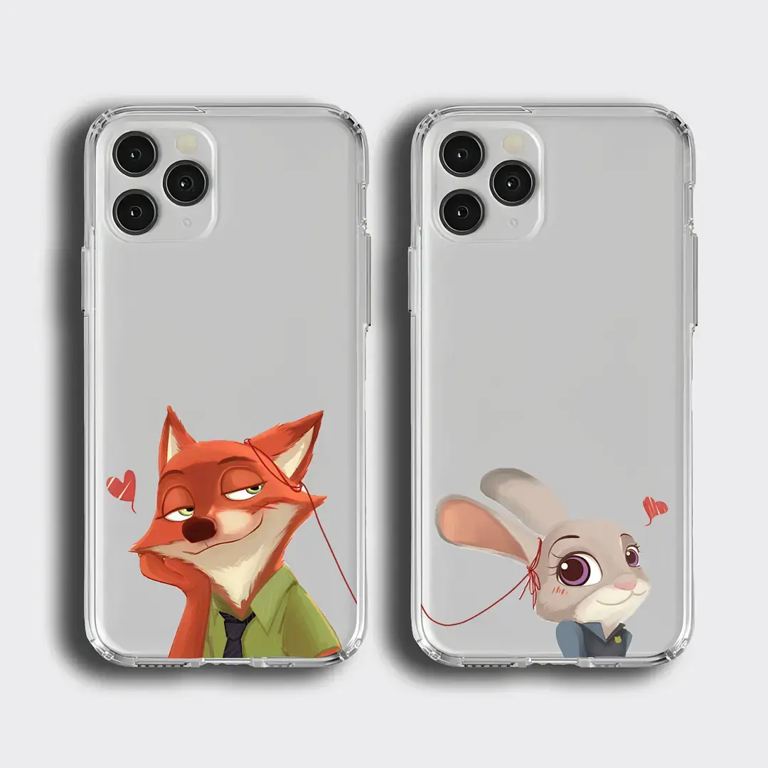 Nick ve Judy Couple Şeffaf Kılıf