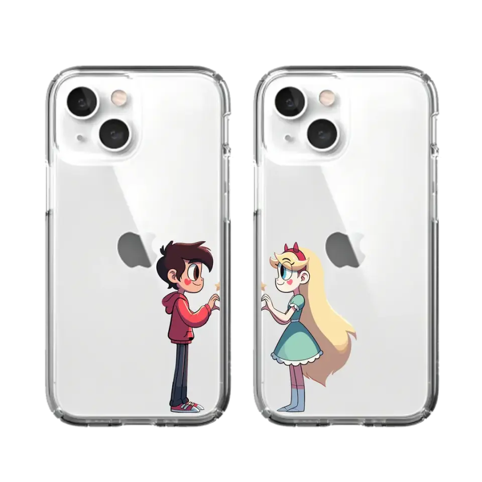 Star Marco Couple Şeffaf Kılıf