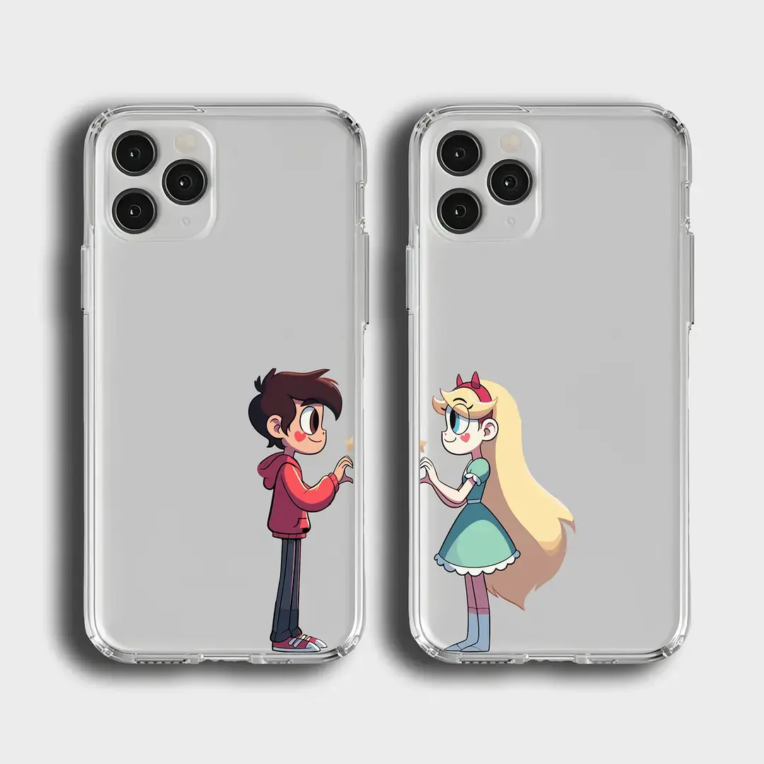 Star Marco Couple Şeffaf Kılıf