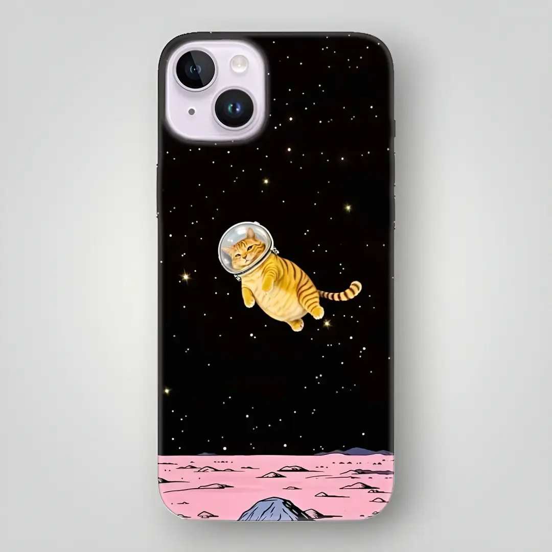 Astronot Kedi Desenli Kılıf