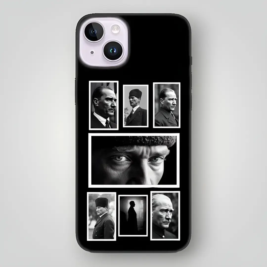 Atatürk Kolaj Desenli Kılıf