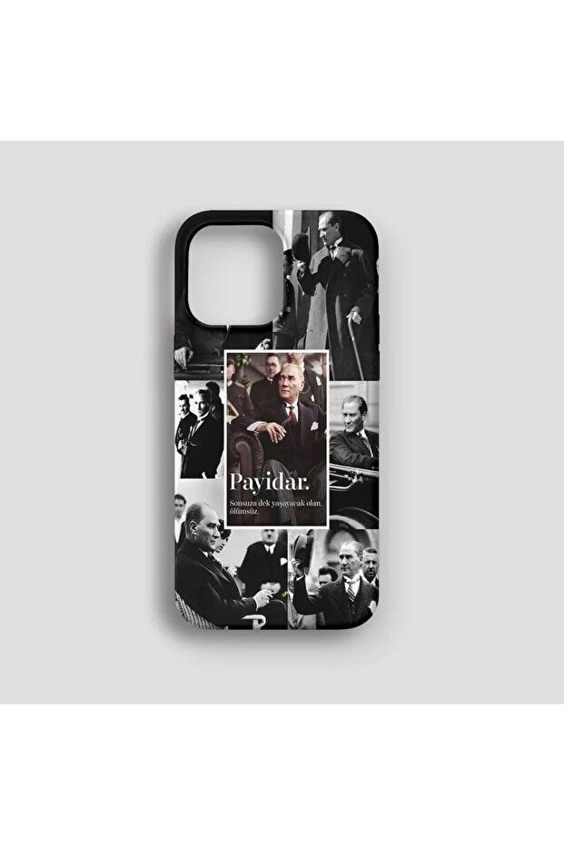 iPhone 17 Pro Max Uyumlu Atatürk Anı Premium İçi Kadife Lansman Telefon Kılıfı