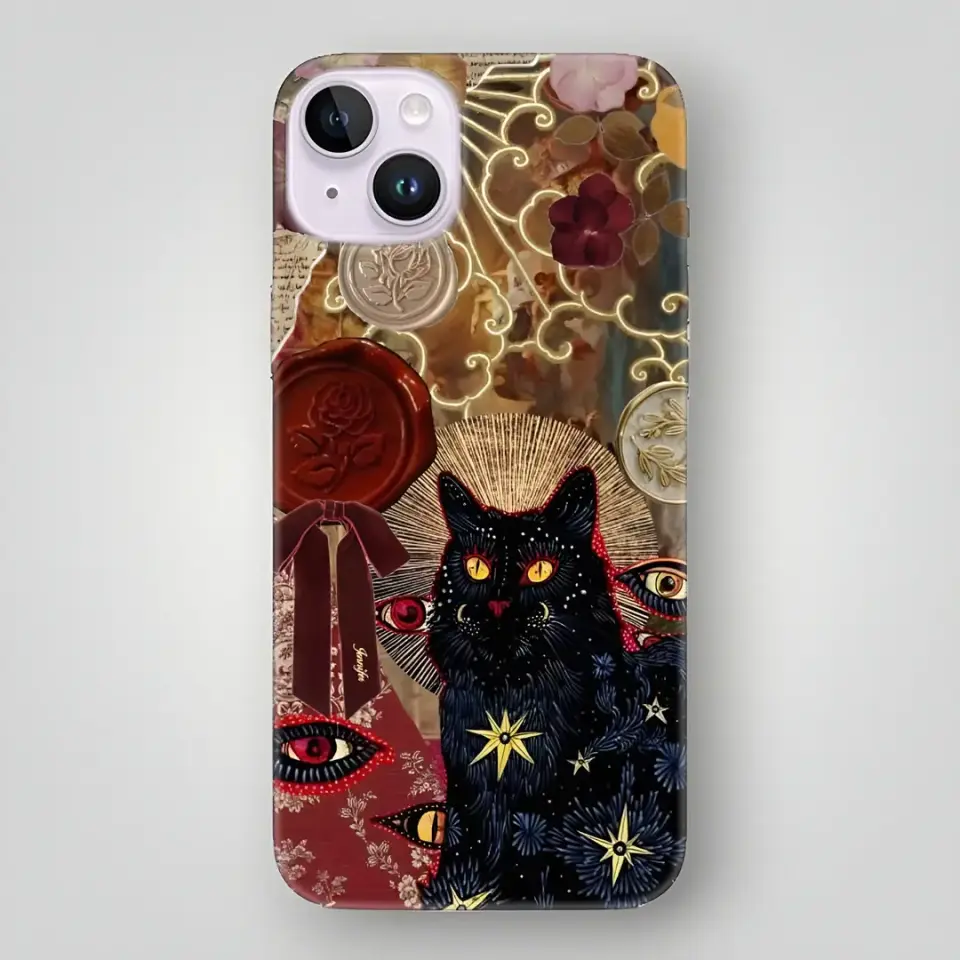 Boho Cat Desenli Kılıf