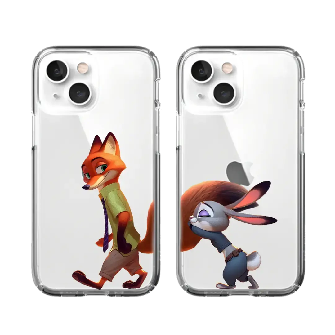 Zootopia Couple Şeffaf Kılıf