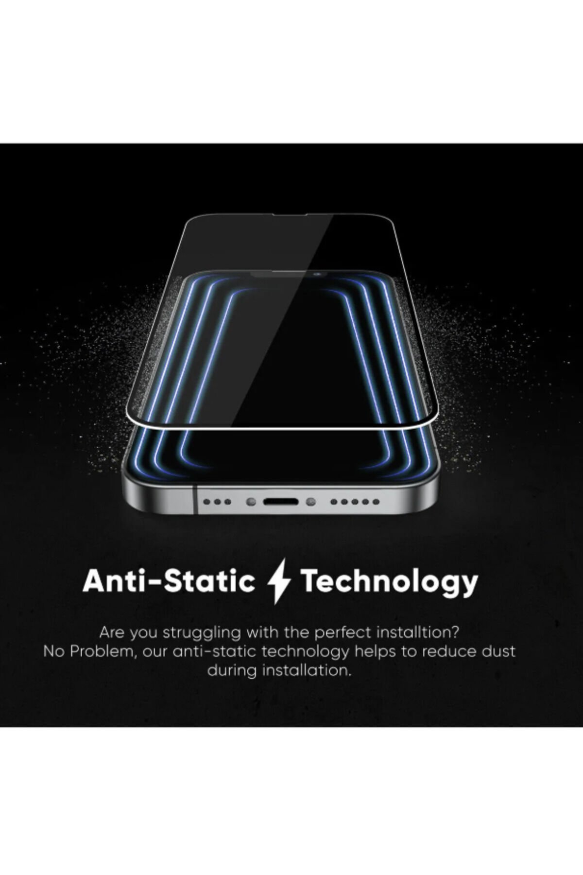 Iphone 14 PRO Tam Kaplayan Ekran Koruyucu - Darbe Emici Temperli Kırılmaz Cam - Extra İnce