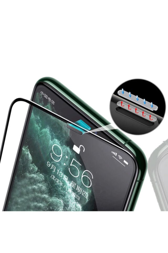 Iphone 11 PRO Tam Kaplayan Ekran Koruyucu - Darbe Emici Temperli Kırılmaz Cam - Extra İnce