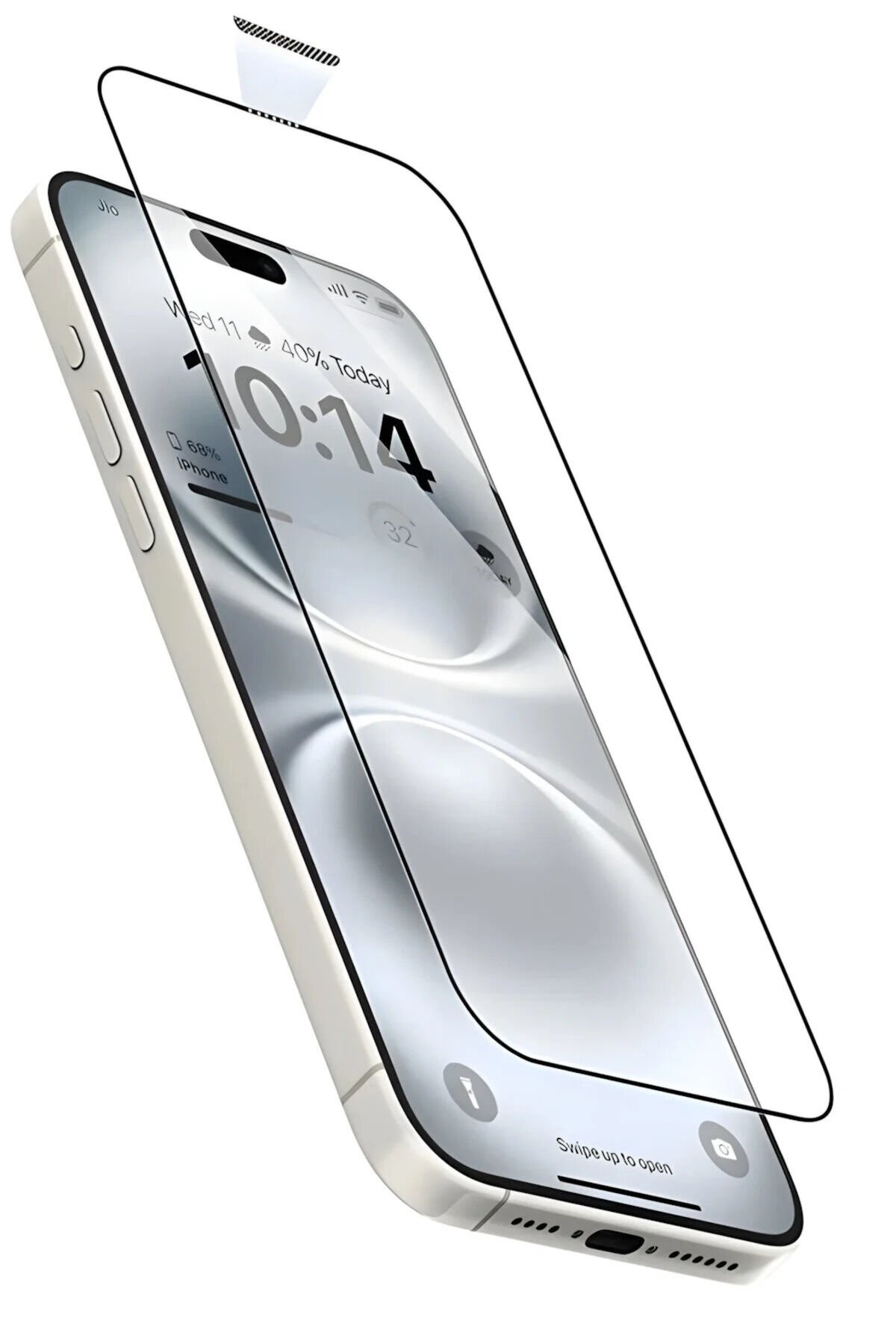 Iphone 11 PRO Tam Kaplayan Ekran Koruyucu - Darbe Emici Temperli Kırılmaz Cam - Extra İnce