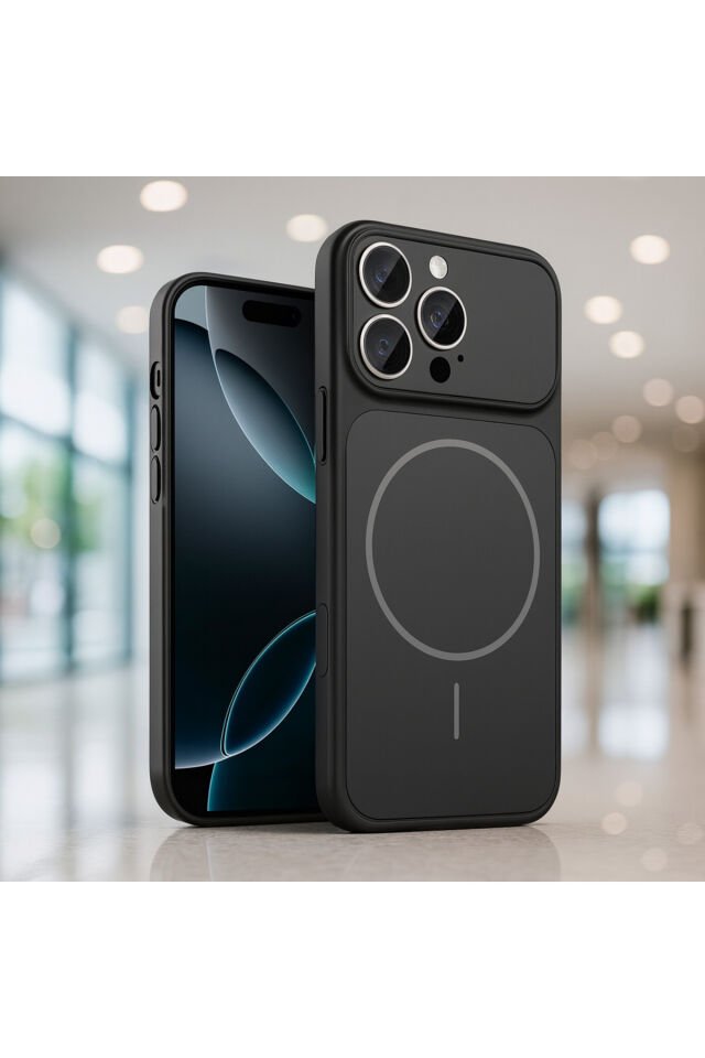 Sadece İPhone 12 Pro Max Uyumlu 17 Serisi Görünümlü Lens Korumalı Popüler Kılıf...