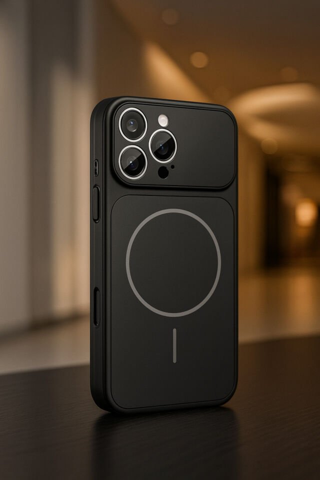 Sadece İPhone 12 Pro Max Uyumlu 17 Serisi Görünümlü Lens Korumalı Popüler Kılıf...