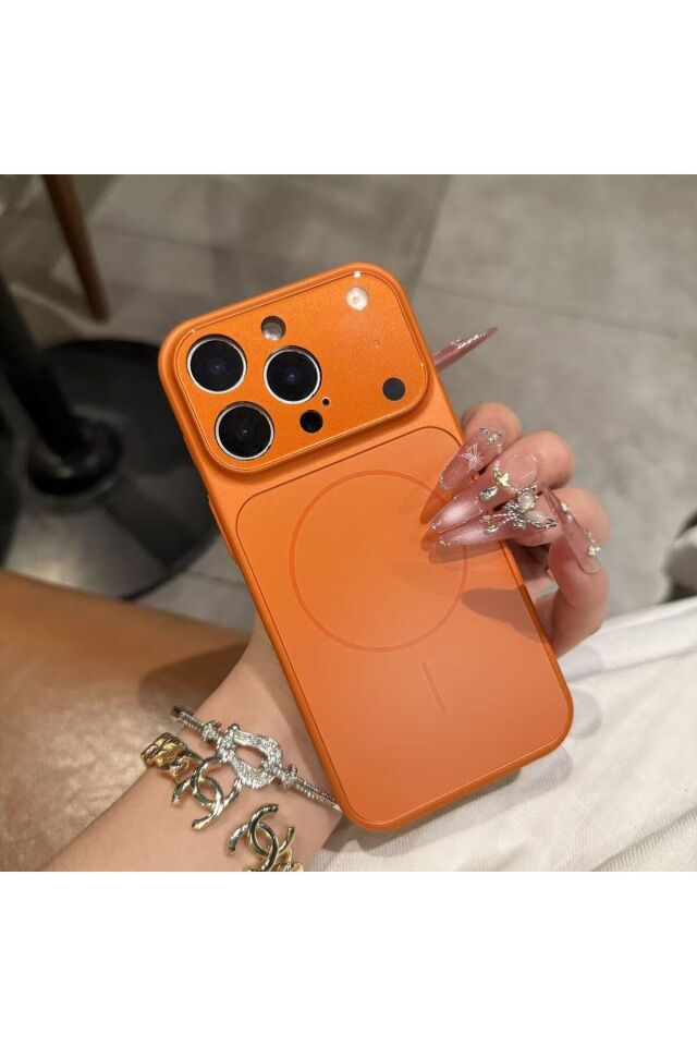 İphone 16 Pro Max Uyumlu 17 Pro Max Görünümlü Çevirici 3D Kamera Korumalı Magsafe Özellikli Kılıf