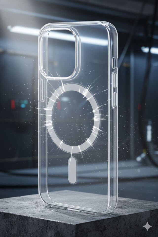 iPhone 17 Pro Uyumlu ANİMASYONLU Şeffaf Sert Mika SARARMAZ Magsafe İnce Fit Kılıf Ultra