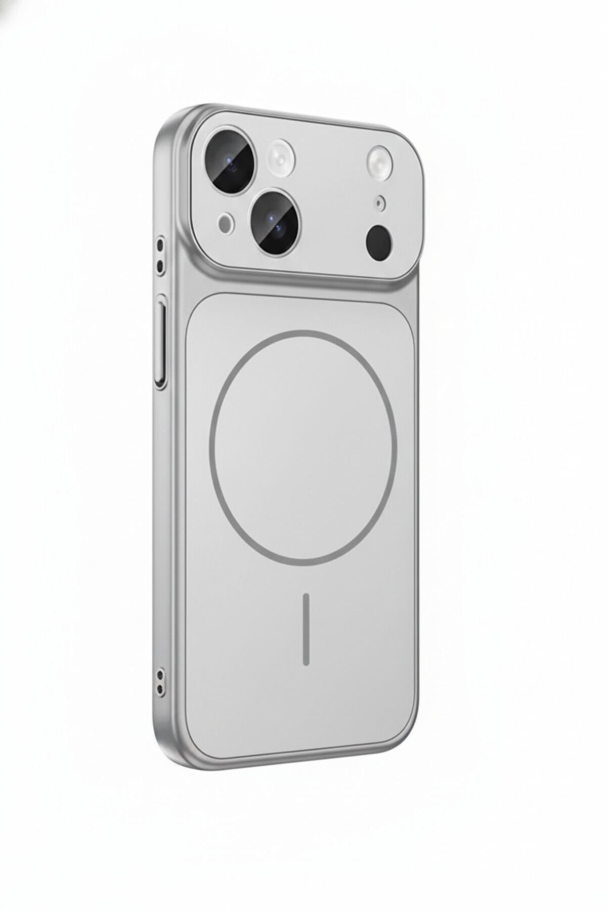 iPhone GÜMÜŞ 13 Uyumlu 17 Pro Max Görünüme Çeviren Kamera Koruma Magsafe Kılıf