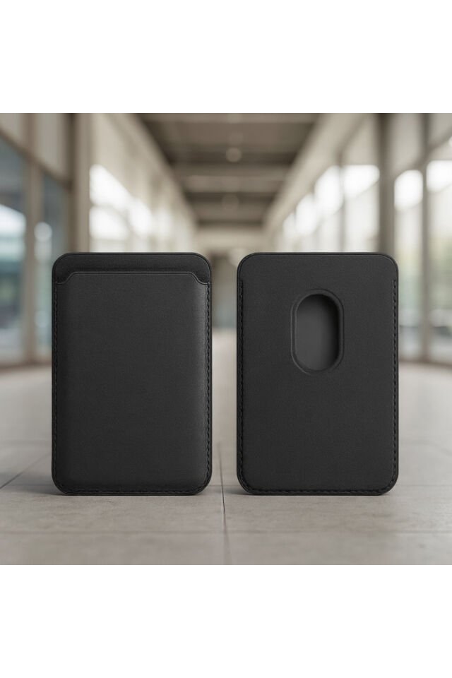 İphone Ve Diğer Megsafe Özellikli Telefon ve Telefon Kılıflarıyla Uyumlu Deri Kartlık Cüzdan.