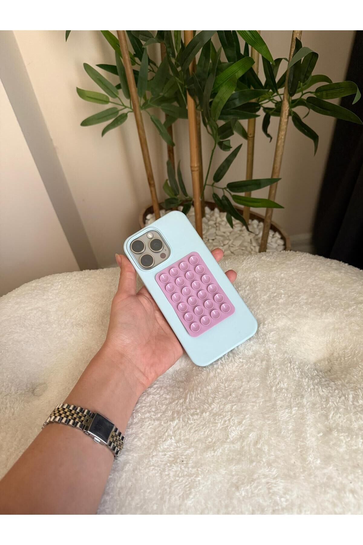Silikon Vantuzlu Telefon Tutacağı – Telefon Arkası Silikon Vantuz Yapışkanlı Güçlü Tutuş