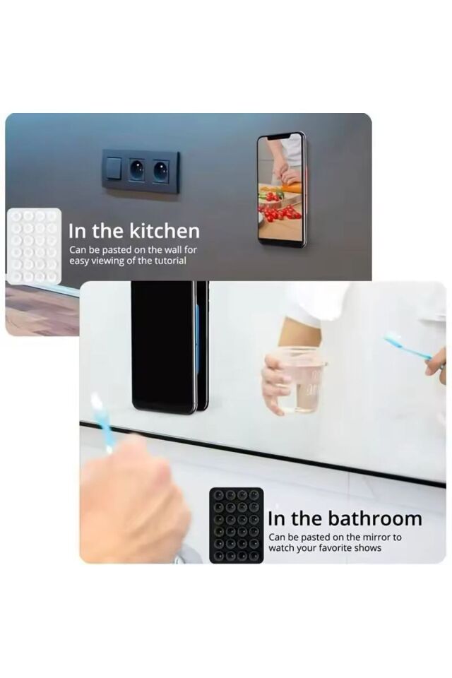 İki Renk Vantuzlu Telefon Tutacağı–Telefon Arkası Vantuz Yapışkanlı Güçlü Tutuş