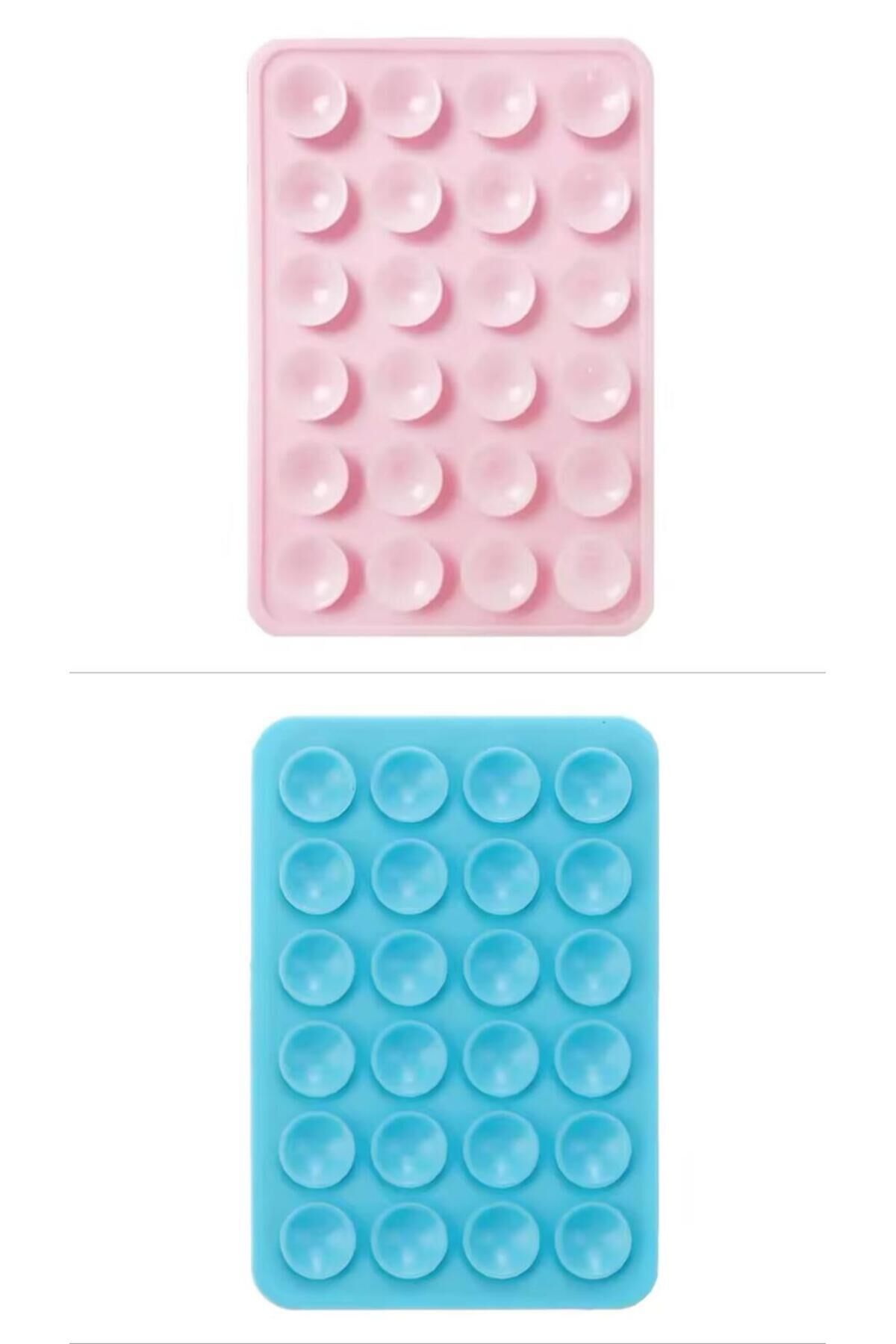 İki Renk Silikon Vantuzlu Telefon Tutacağı – Telefon Arkası Silikon Vantuz Yapışkanlı Güçlü Tutuş