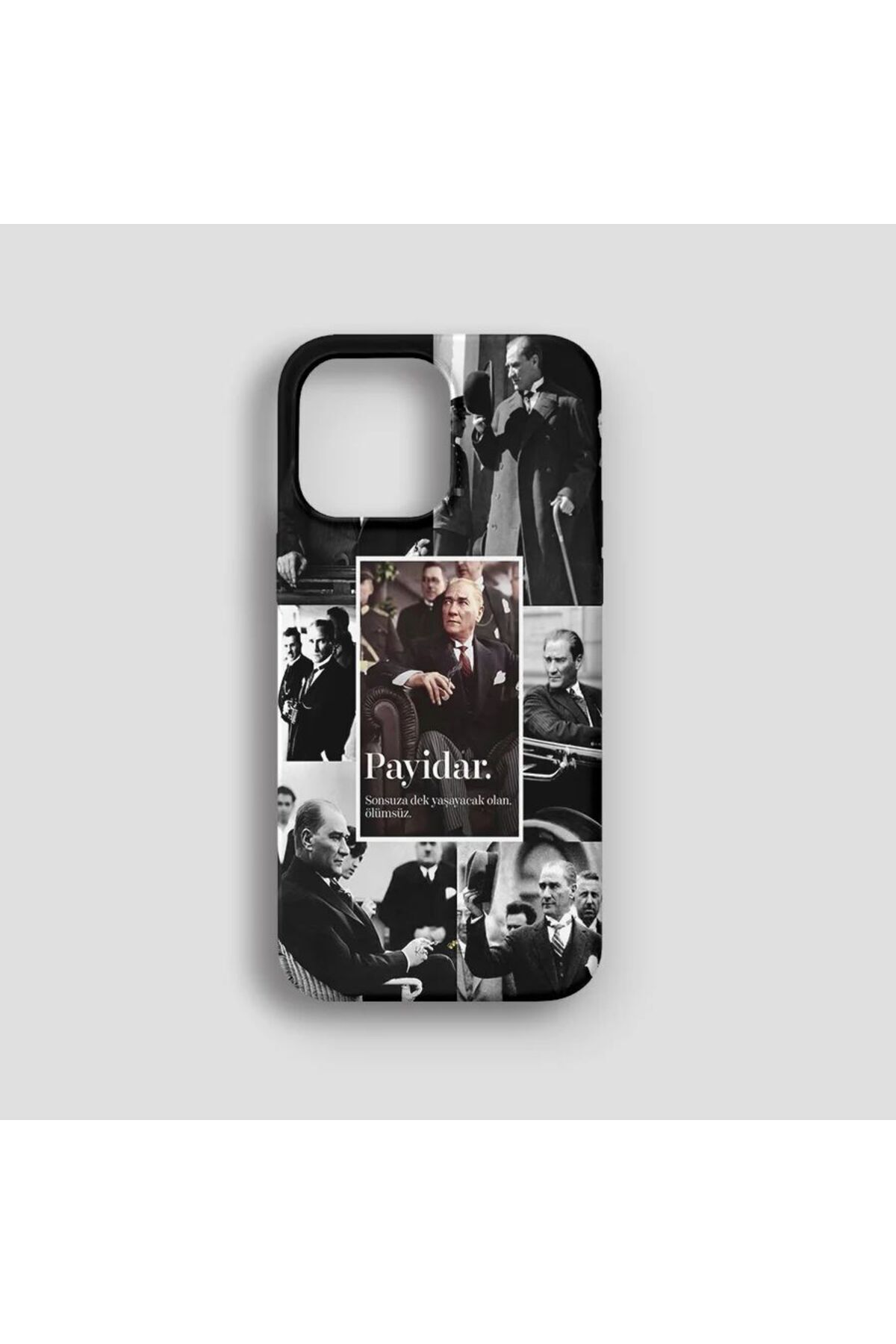 iPhone 13/14 İle Uyumlu Atatürk Desenli İçi Kadife Premium Kalite Lansman Telefon Kılıfı