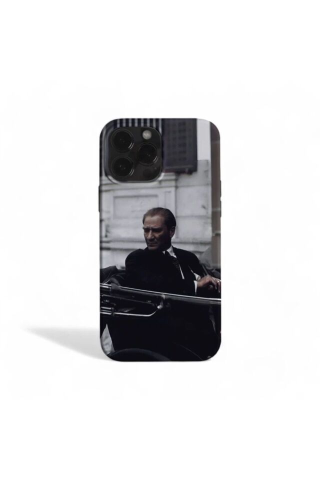 iPhone  Atatürk Desenli İçi Kadife Premium Kalite Lansman Telefon Kılıfı