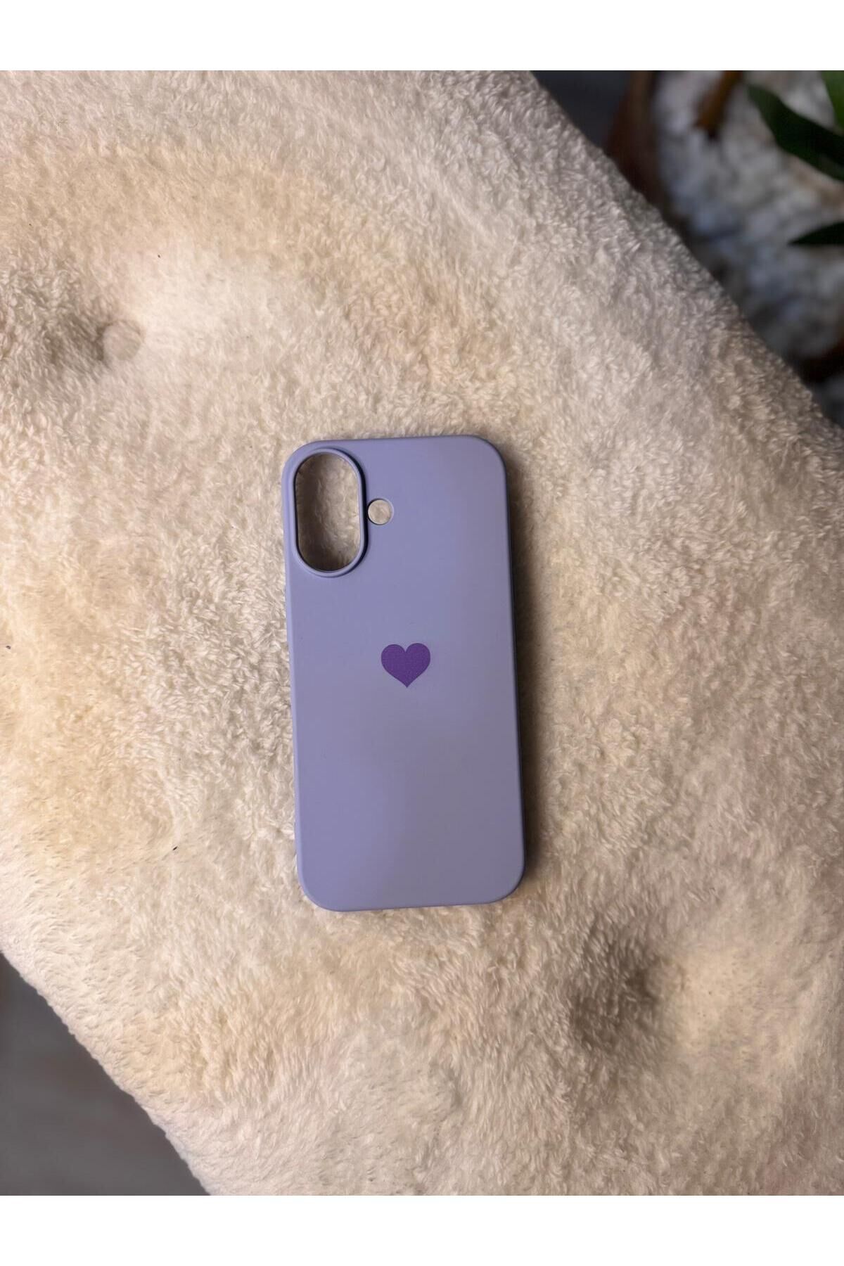 İphone 17 Uyumlu İçi Kadife Leke Tutmaz Premiım Kalp Logolu Tasarım Telefon Kılıfı