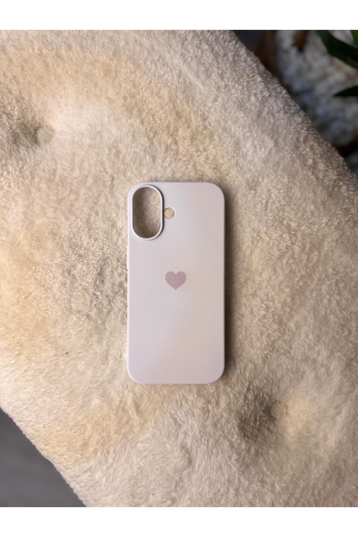 İphone 17 Uyumlu İçi Kadife Leke Tutmaz Premiım Kalp Logolu Tasarım Telefon Kılıfı