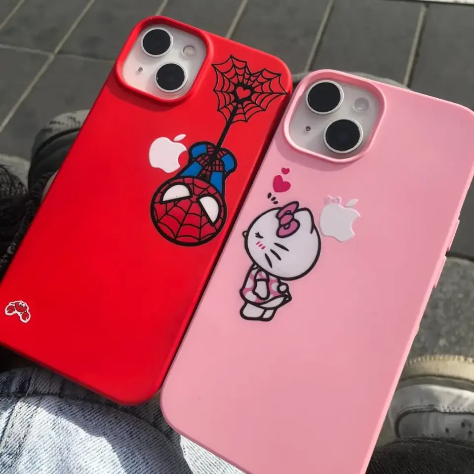 Spiderman Hellokitty Çift Kılıf Renkli