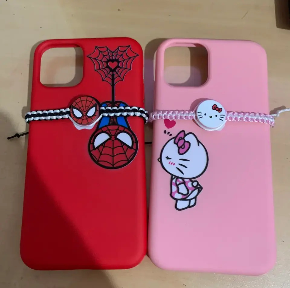 Spiderman Hellokitty Çift Kılıf Renkli