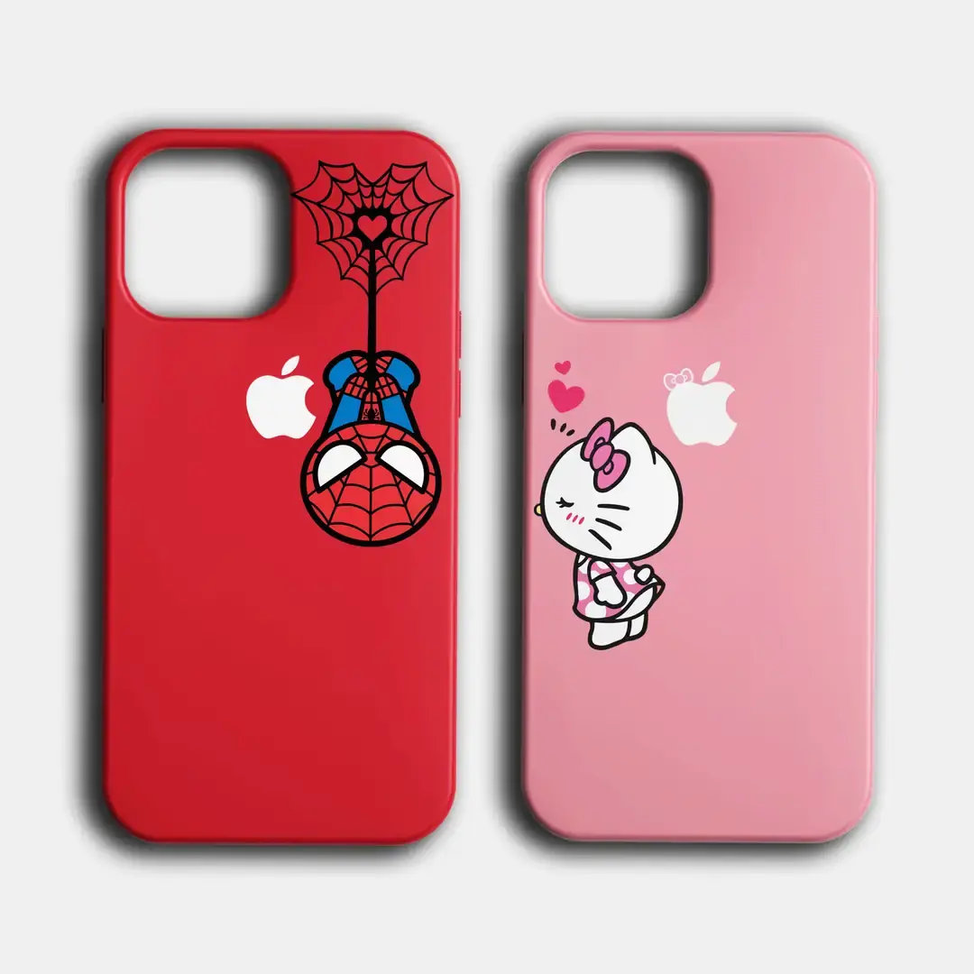 Spiderman Hellokitty Çift Kılıf Renkli