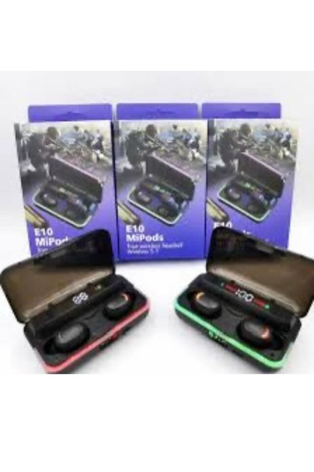 RGB Işıklı Bluetooth 5.1 Kablosuz Kulaklık - Dijital Ekranlı, Powerbank Şarj Kutulu Kulaklık