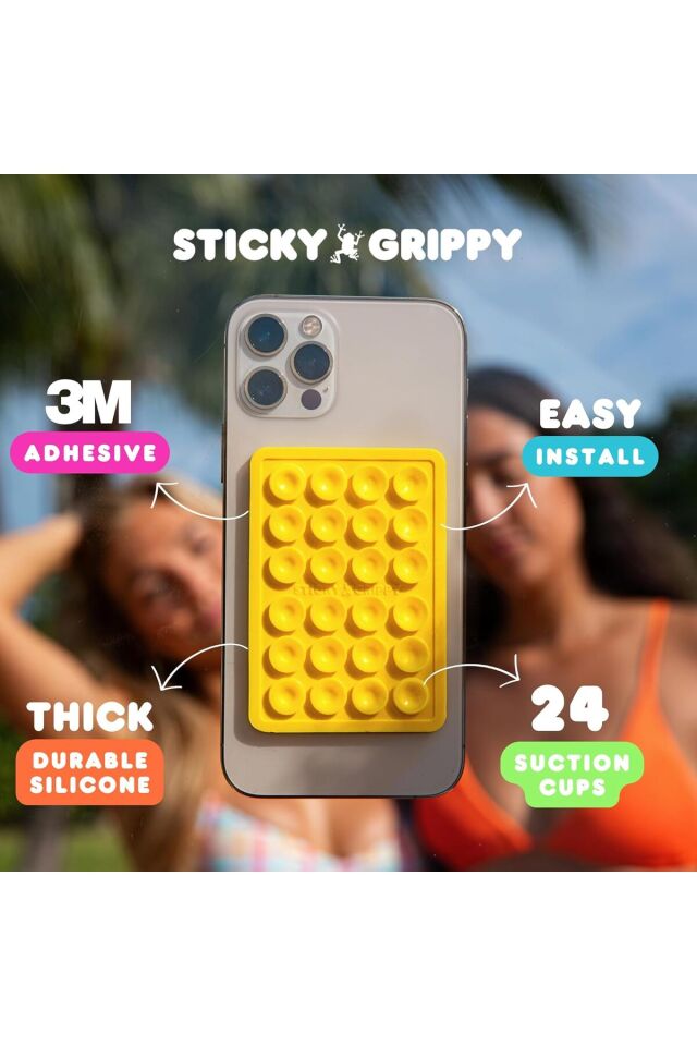 Silikon Vakumlu Telefon Tutucu, Cep Telefonu için Tutacak, Telefon Arkası Silikon Vantuz Güçlü Tutuş