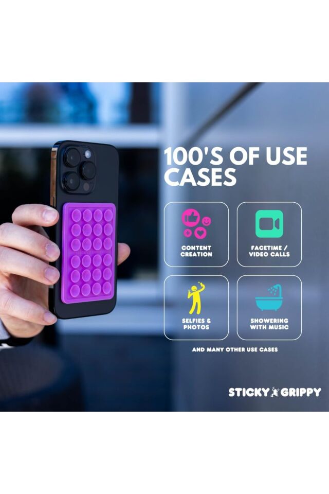 Silikon Vakumlu Telefon Tutucu, Cep Telefonu için Tutacak, Telefon Arkası Silikon Vantuz Güçlü Tutuş