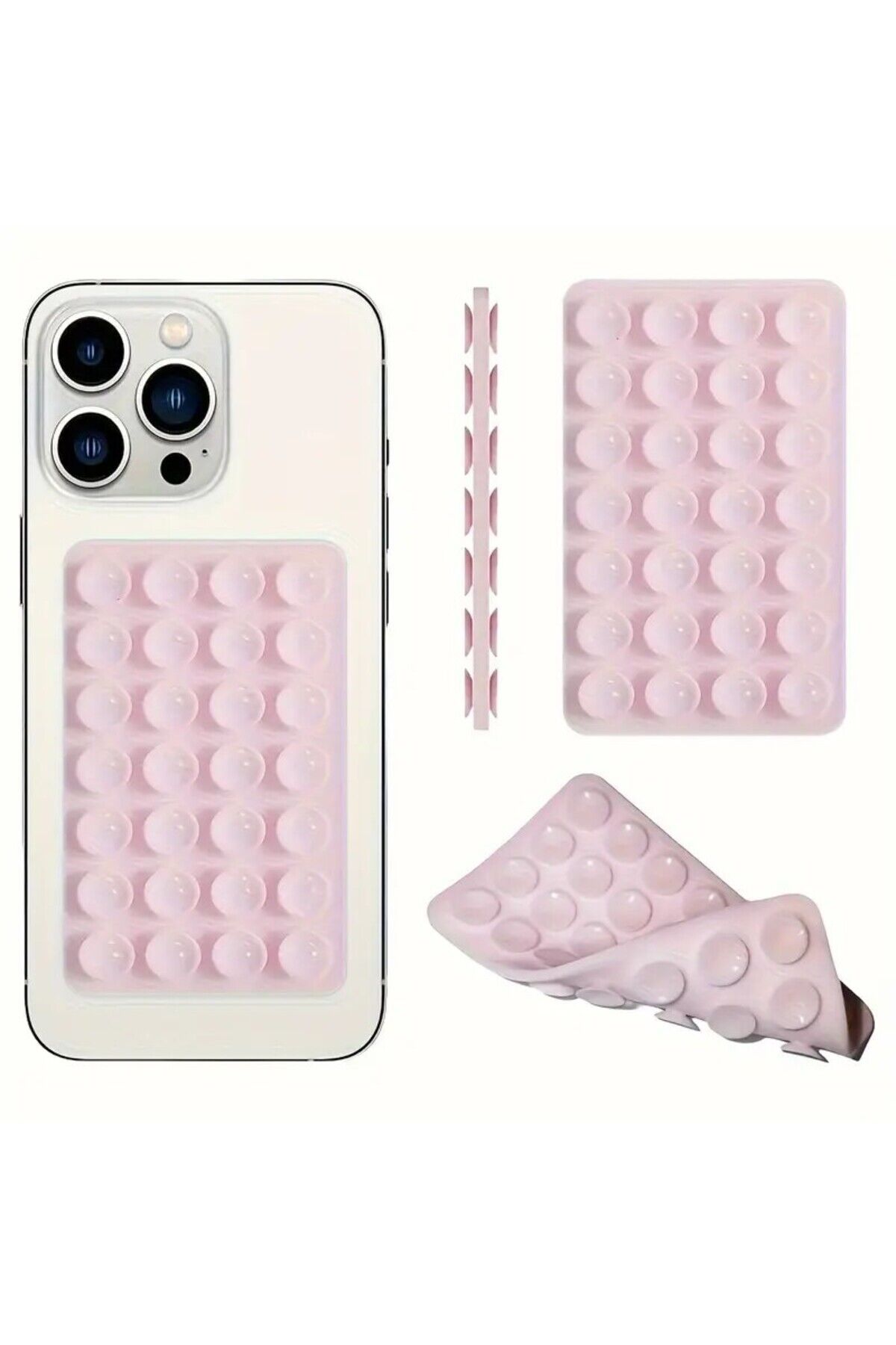 Silikon Vantuzlu Telefon Tutacağı 24 Vantuzlu Uyumlu 1 Paket Yapışkanlı Cep Telefonu Tutucu