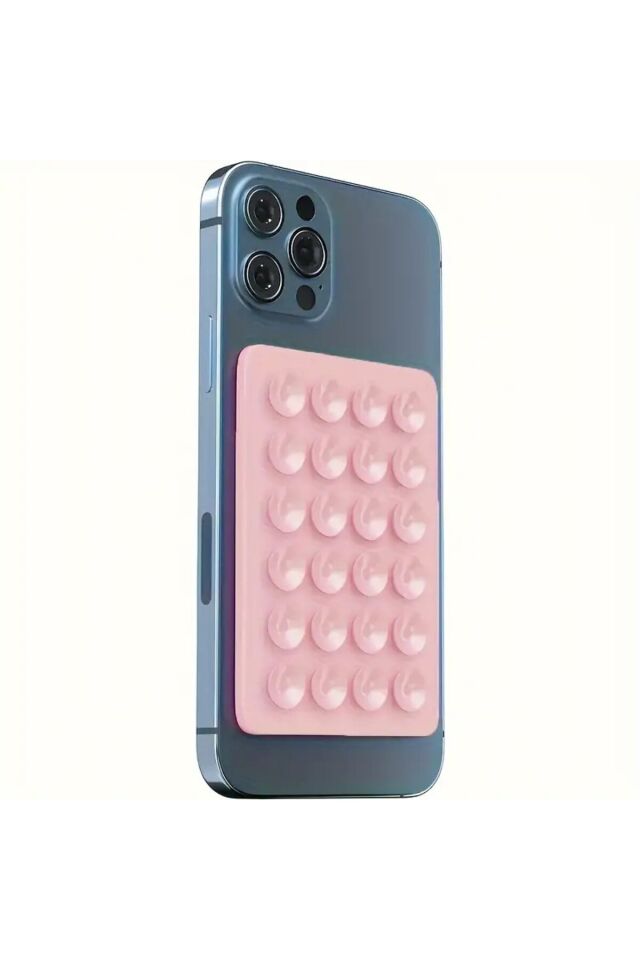 Silikon Vantuzlu Telefon Tutacağı 24 Vantuzlu 1 Paket Yapışkanlı Cep Telefonu Tutucu Mıknatıslı Çok