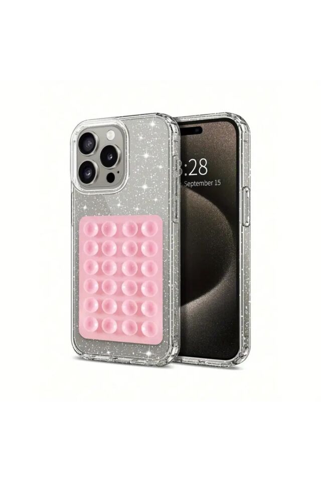 Silikon Vantuzlu Telefon Tutacağı 24 Vantuzlu 1 Paket Yapışkanlı Cep Telefonu Tutucu Mıknatıslı Çok