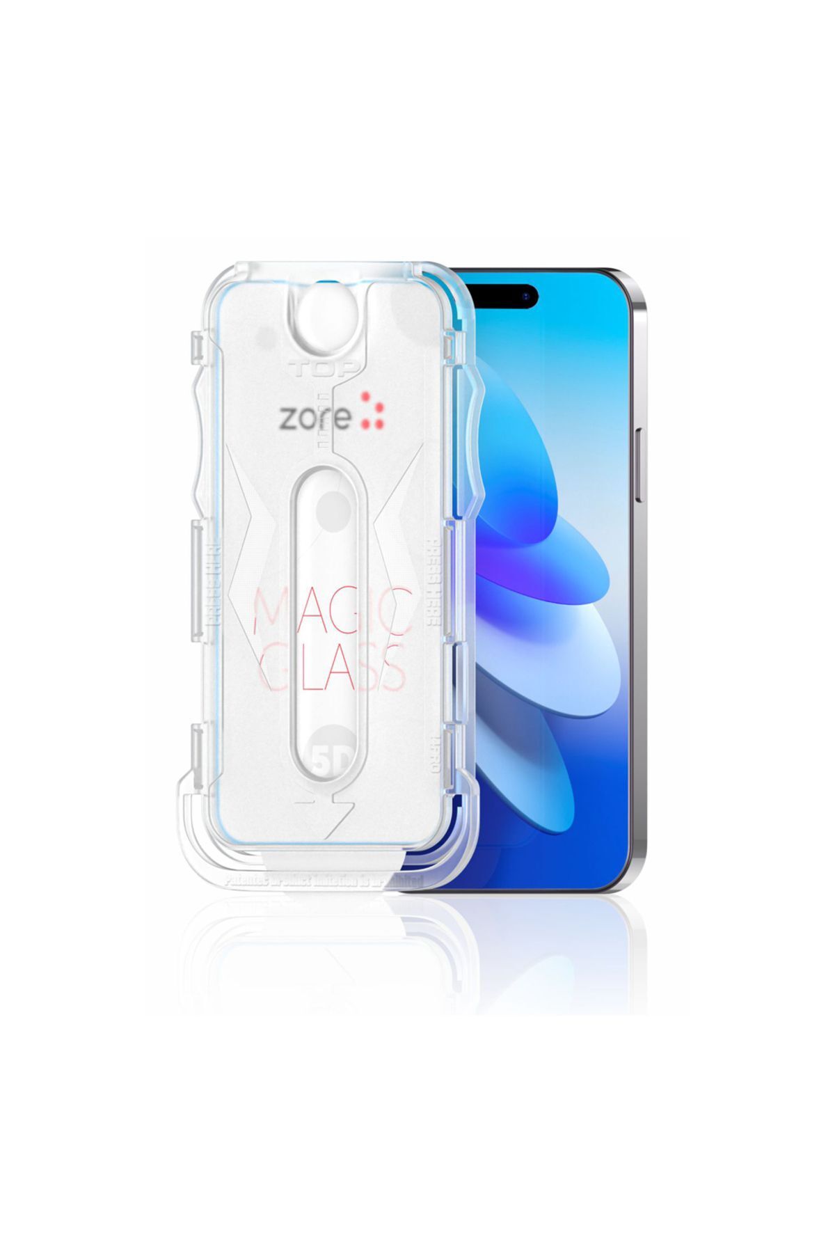 Apple iPhone 16 Plus Zore Kolay Uygulama Aparatlı 5D Magic Glass Cam Ekran Koruyucu