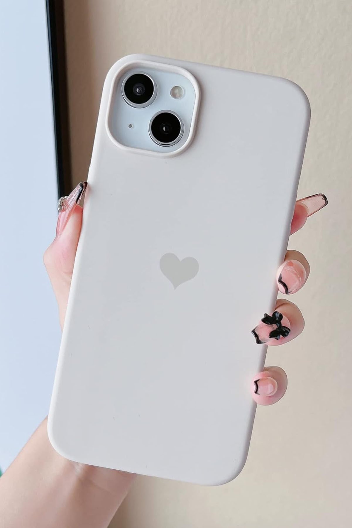 İphone Kalp Baskılı Premium Içi Kadife Lansman Arka Kapak