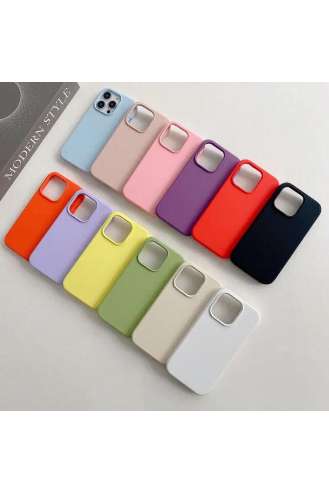 Apple iPhone 13 Pro Max Cep Telefonu için Uyumlu Kılıf İçi Kadifeli Lansman Silikon Yumuşak Kapak