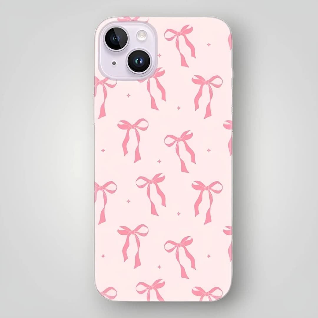 Pembe Kurdele Desenli Kılıf