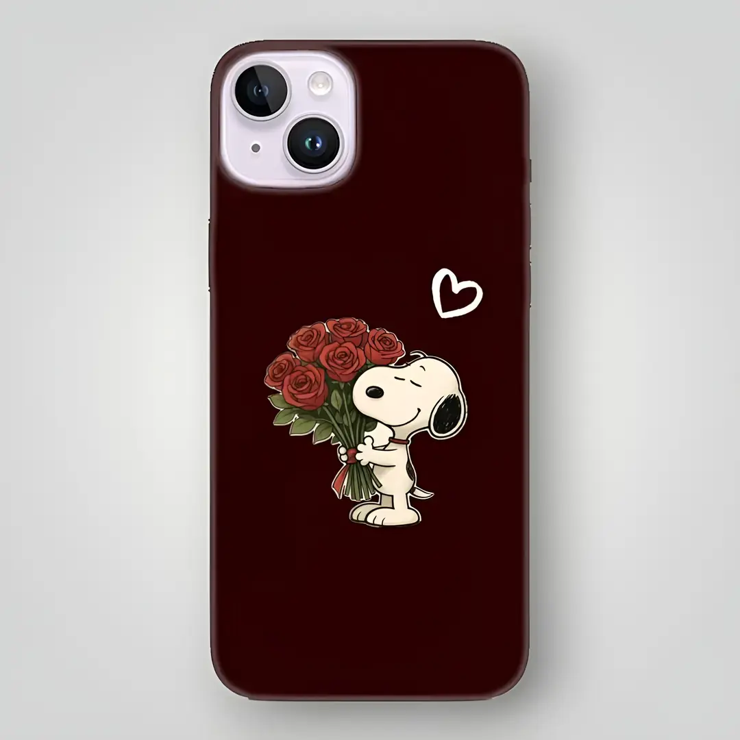 Snoopy Aşk Buket Desenli Kılıf