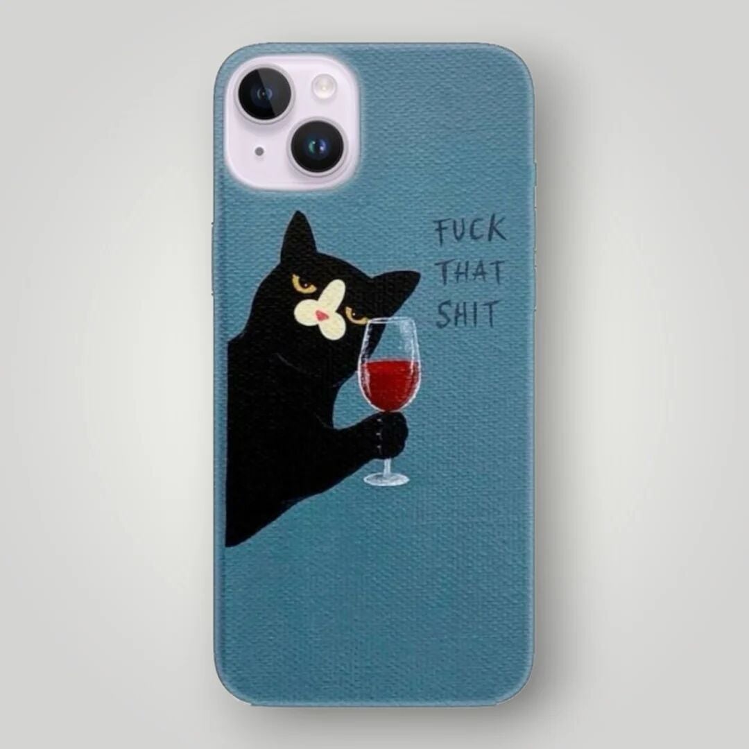 Kara Kedi Desenli Kılıf