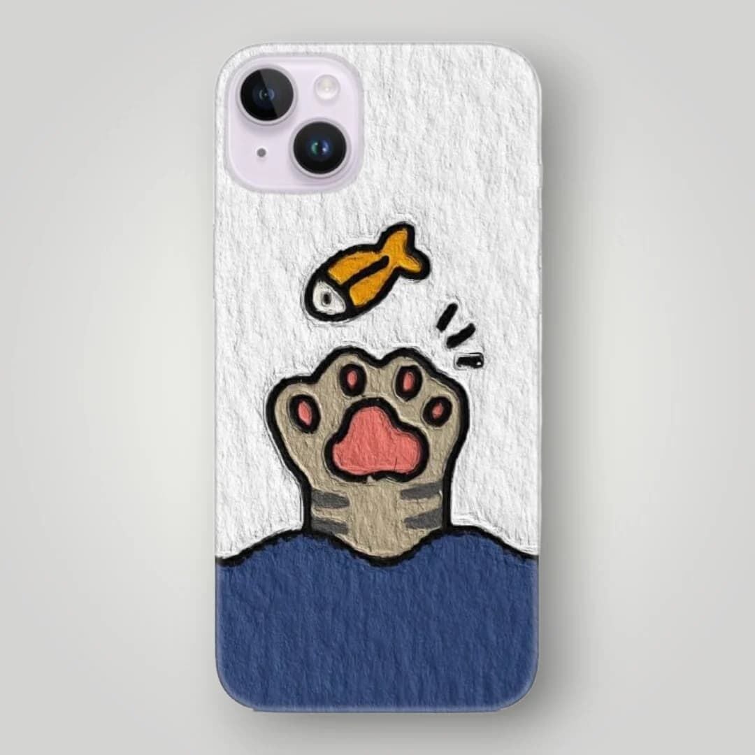 Kedi Patisi Desenli Kılıf